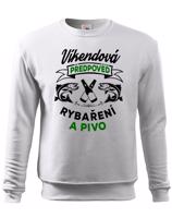 Pánská mikina pro rybáře Víkendová předpověď rybaření a pivo