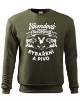 Pánská mikina pro rybáře Víkendová předpověď rybaření a pivo