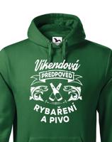 Pánská mikina pro rybáře Víkendová předpověď rybaření a pivo