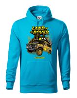 Pánská mikina s potiskem Land Rover Camel  - tričko pro milovníky aut