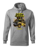 Pánská mikina s potiskem Land Rover Camel  - tričko pro milovníky aut