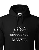 Pánská mikina s potiskem Přítel - Snoubenec - Manžel