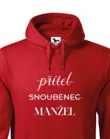 Pánská mikina s potiskem Přítel - Snoubenec - Manžel