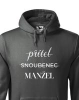 Pánská mikina s potiskem Přítel - Snoubenec - Manžel