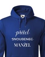 Pánská mikina s potiskem Přítel - Snoubenec - Manžel