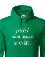 Pánská mikina s potiskem Přítel - Snoubenec - Manžel