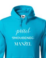 Pánská mikina s potiskem Přítel - Snoubenec - Manžel