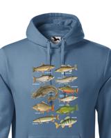 Pánská mikina s rybami