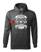 Pánská narozeninová mikina s vtipným potiskem zrození legendy