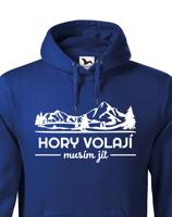 Pánská turistická mikina s potiskem Hory volají, musím jít