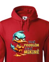 Pánská vtipná mikina s kačerem nápisem Velký problém v malé mikině