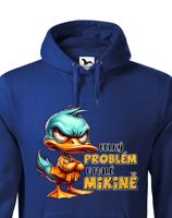 Pánská vtipná mikina s kačerem nápisem Velký problém v malé mikině