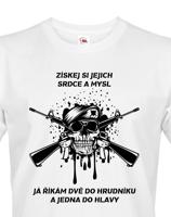 Pánské army triko Dvě do hrudníku a jedna do hlavy - ideální pro military