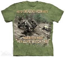 Pánské batikované triko The Mountain - Adrenalin - zelené Velikost: M 10-4909-M