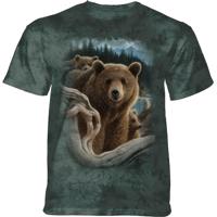 Pánské batikované triko The Mountain Backpacking Bear - zelená Velikost: XXL 10-6533