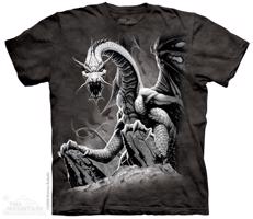 Pánské batikované triko The Mountain - Black Dragon - černé Velikost: XL 10-1252/XL