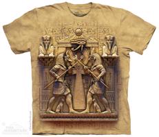 Pánské batikované triko The Mountain - Egypt -písková Velikost: S