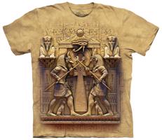 Pánské batikované triko The Mountain - Egypt -písková Velikost: XXL