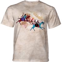 Pánské batikované triko The Mountain - LEGENDS WE RIDE - indiánské - béžová Velikost: S 10-26490671/S