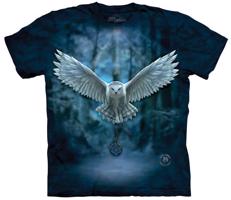 Pánské batikované triko The Mountain - Očekávejte Magii - modré Velikost: M