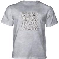 Pánské batikované triko The Mountain - Stone Knot - šedé Velikost: S