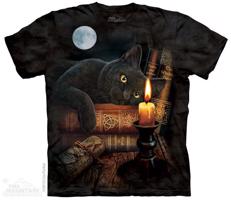 Pánské batikované triko The Mountain - The Witching Hour - černé Velikost: S