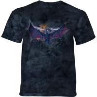 Pánské batikované triko The Mountain - Thunder Dragon - černé Velikost: 4XL