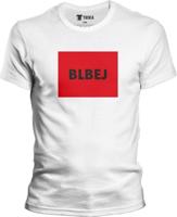 Pánské bílé tričko Blbá a Blbej - Blbej Red