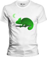 Pánské bílé triko Klárka - Chameleon