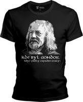 Pánské černé triko Nerdopolis - Gondor