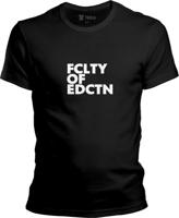 Pánske čierne tričko UK - FCLTY OF EDCTN