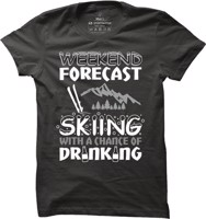 Pánské lyžařské tričko Skiing forecast