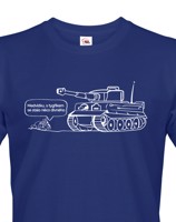 Pánské military tričko s potiskem německého těžkého tanku Tiger