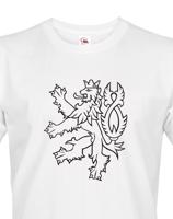 Pánské retro tričko s Českým lvem  - vlastenecké tričko