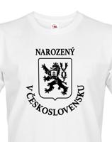 Pánské retro tričko se lvem a znakem ČSSR - Narozený v Československu