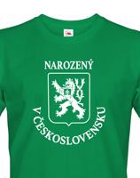 Pánské retro tričko se lvem a znakem ČSSR - Narozený v Československu