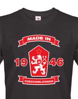 Pánské retro tričko se lvem a znakem ČSSR