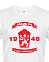 Pánské retro tričko se lvem a znakem ČSSR