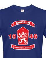 Pánské retro tričko se lvem a znakem ČSSR