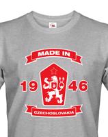 Pánské retro tričko se lvem a znakem ČSSR