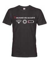 Pánské tričko 3 nejhorší věci na světě - triko pro všechny mobilní závisláky