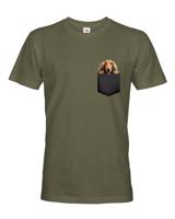 Pánské tričko Afghánský chrt v kapsičce - kvalitní tisk a rychlé dodání