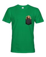 Pánské tričko Afghánský chrt v kapsičce - kvalitní tisk a rychlé dodání