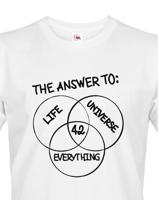 Pánské tričko Answer is 42 - triko z románu Stopařův průvodce galaxií