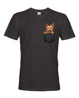 Pánské tričko Austrálsky teriér v kapsičce - kvalitní tisk a rychlé dodání