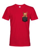 Pánské tričko Austrálsky teriér v kapsičce - kvalitní tisk a rychlé dodání