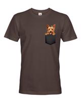 Pánské tričko Austrálsky teriér v kapsičce - kvalitní tisk a rychlé dodání