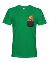 Pánské tričko Austrálsky teriér v kapsičce - kvalitní tisk a rychlé dodání