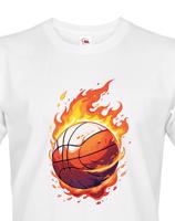 Pánské tričko Basketbalový míč - kvalitní potisk na triko