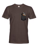 Pánské tričko Black and Tan Coonhound v kapsičce - kvalitní tisk a rychlé dodání